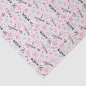 Papier Mousseline Casse-noix rose, pain d'épices et neigeurs  (Détail)