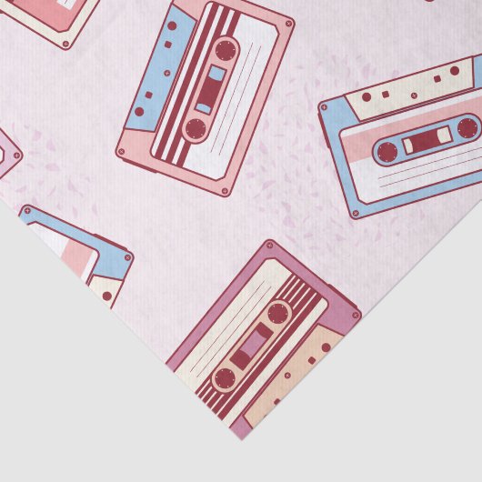 Papier Mousseline Cassettes Audio, Bandes Cassettes, Rétro (Détail)