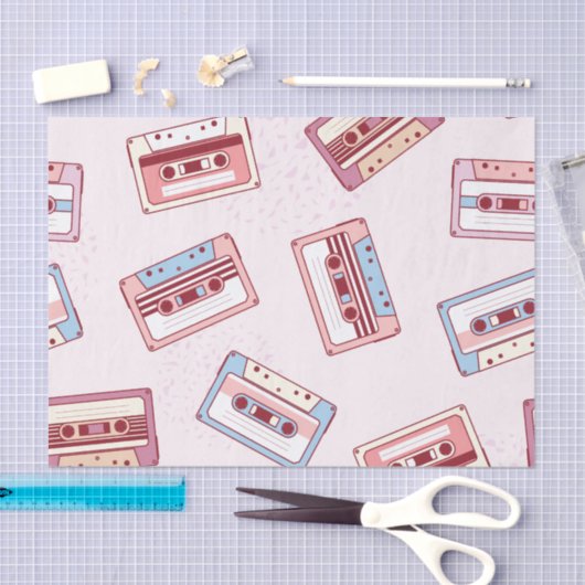 Papier Mousseline Cassettes Audio, Bandes Cassettes, Rétro (Artisanat)