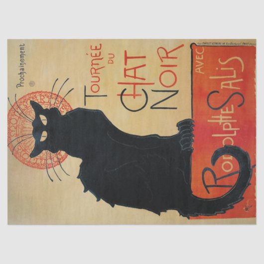 Papier Mousseline Cat Art Le Chat Noir vintage (Recto)