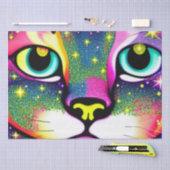 Papier Mousseline Cat Face Close Pop Art (Artisanat)