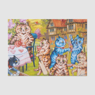 Papier Mousseline Cat Garden Party