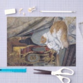 Papier Mousseline Cat & Kitten ・ Henriette Ronner-Knip (1821-1909) (Artisanat)