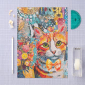 Papier Mousseline Cat Mixed Mixed Paper Collage (Artisanat)