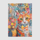 Papier Mousseline Cat Mixed Mixed Paper Collage Tissue Paper (Recto)