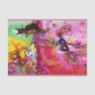 Papier Mousseline CAT NOIR de DAME WITH ET MASQUE/mascarade