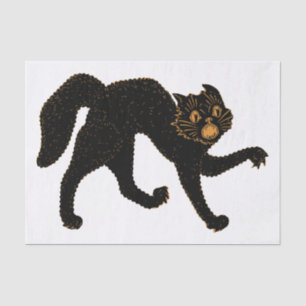 Papier Mousseline Cat noir effrayant de 1920
