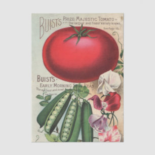 Papier Mousseline Catalogue de graines anciennes de la société Buist