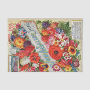Papier Mousseline Catalogue de graines vintage 1898 John A Salzer Se