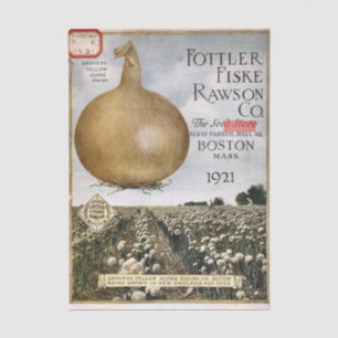 Papier Mousseline Catalogue de graines vintage, Fottler Fiske Rawson