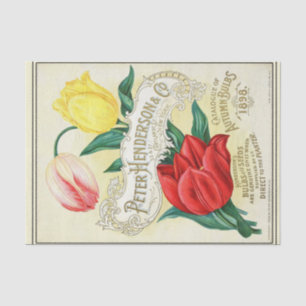 Papier Mousseline Catalogue vintage de semences Henderson Bulbes d'a