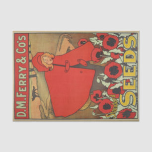 Papier Mousseline Catalogue vintage des semences, D.M. Ferry Seeds