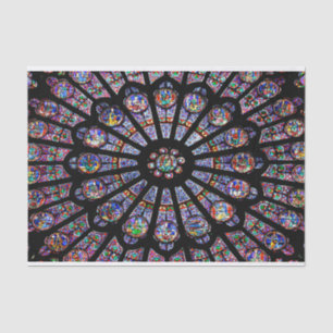 Papier Mousseline Cathédrale Notre-Dame de Paris Verre coloré