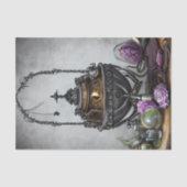 Papier Mousseline Cauldron Orné avec Roses Witchery et Violet (Recto)