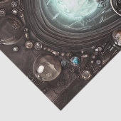 Papier Mousseline Cauldron Steampunk avec boule de cristal et orbes (Détail)