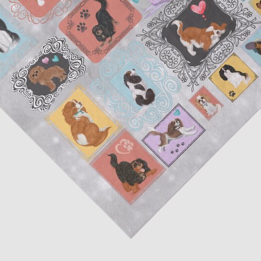 Papier Mousseline Cavalier Charles Spaniel (Détail)