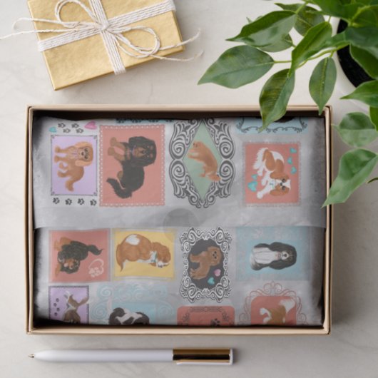 Papier Mousseline Cavalier Charles Spaniel (Cadeau)