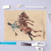 Papier Mousseline Cavalier de Bronc 2 par Edward Borein (Artisanat)