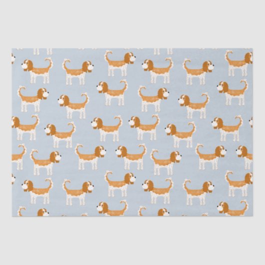 Papier Mousseline Cavalier King Charles Spaniel Chien (Recto)
