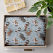 Papier Mousseline Cavalier King Charles Spaniel Paws and Bones (Cadeau)