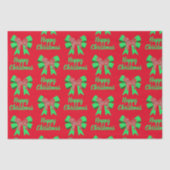 Papier Mousseline Cavapoo Christmas Chien & Bow Red (Recto)