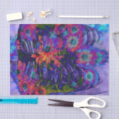 Papier Mousseline Ceinture de squelette Cage Floral violet orange Vi (Artisanat)