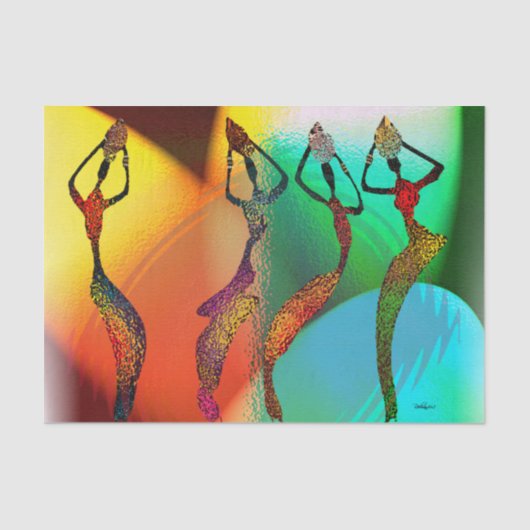 Papier Mousseline Célébration du Vase Confetti en Afrique (Recto)