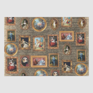 Papier Mousseline Célèbre Rococo Art Découpage Antique encadrée