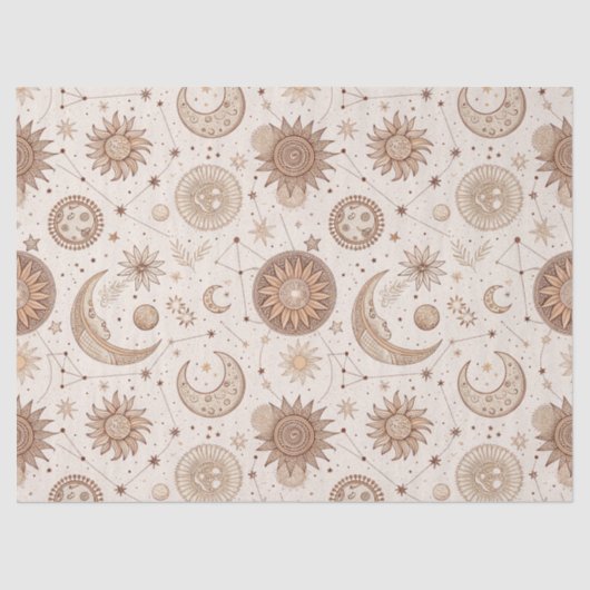 Papier Mousseline Celestial Botanical Pattern (2) (Recto)