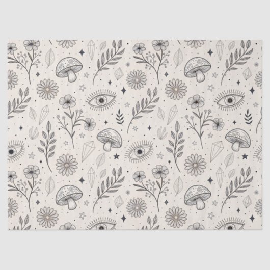 Papier Mousseline Celestial Botanical Pattern (3) (Recto)
