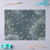 Papier Mousseline Celestial Constellation Star Pattern (4) (Artisanat)