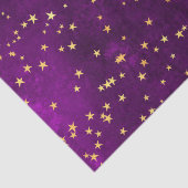 Papier Mousseline Celestial Purple & Yellow Starry Night Pattern (Détail)