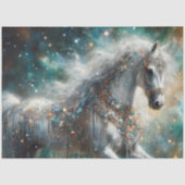 Papier Mousseline Celestial White Horse Magic Decoupage (Recto)