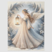 Papier Mousseline Celestial Winter Angel Lantern of Peace (Recto)