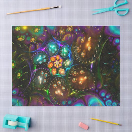 Papier Mousseline Cellulis 3D fractal (Artisanat)