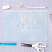 Papier Mousseline Cendrillon Citrouille transport Monogramme initial (Artisanat)