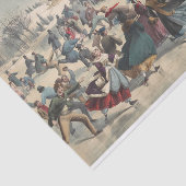 Papier Mousseline Central-Park, hiver. L'étang de patinage. New York (Détail)