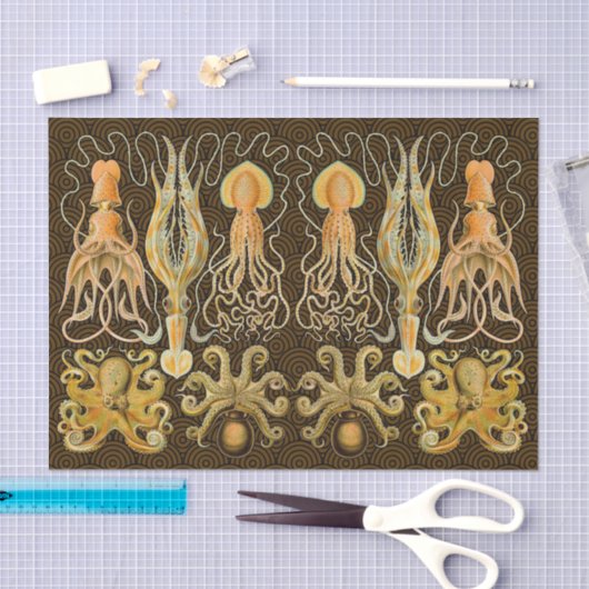 Papier Mousseline Cephalopod poulpe calmar Nature marine (Artisanat)