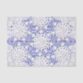 Papier Mousseline Ceramic lace blue of Greece & snowflake (Recto)