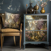 Papier Mousseline Cercle de pierre celtique du Pégase blanc ailé vio