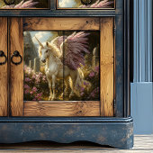 Papier Mousseline Cercle de pierre celtique du Pégase blanc ailé vio