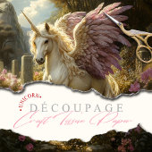 Papier Mousseline Cercle de pierre celtique du Pégase blanc ailé vio