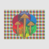 Papier Mousseline Cercle des champignons - Peinture acrylique (Recto)