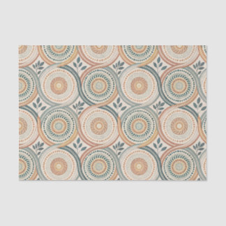 Papier Mousseline Cercle Spirituel Bohème Mandala & Art de Feuille B