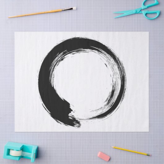 Papier Mousseline Cercle Zen Enso (Artisanat)