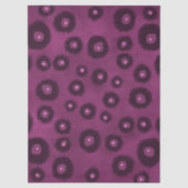 Papier Mousseline Cercles Abstraits prune violet points Découpage (Recto)