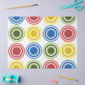 Papier Mousseline Cercles Concentriques Colorés Anniversaire (Artisanat)