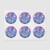 Papier Mousseline cercles d'amour super hippie (Recto)