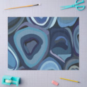 Papier Mousseline Cercles demi-bleus géométriques Abstraits (Artisanat)
