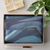 Papier Mousseline Cercles demi-bleus géométriques Abstraits (Cadeau)